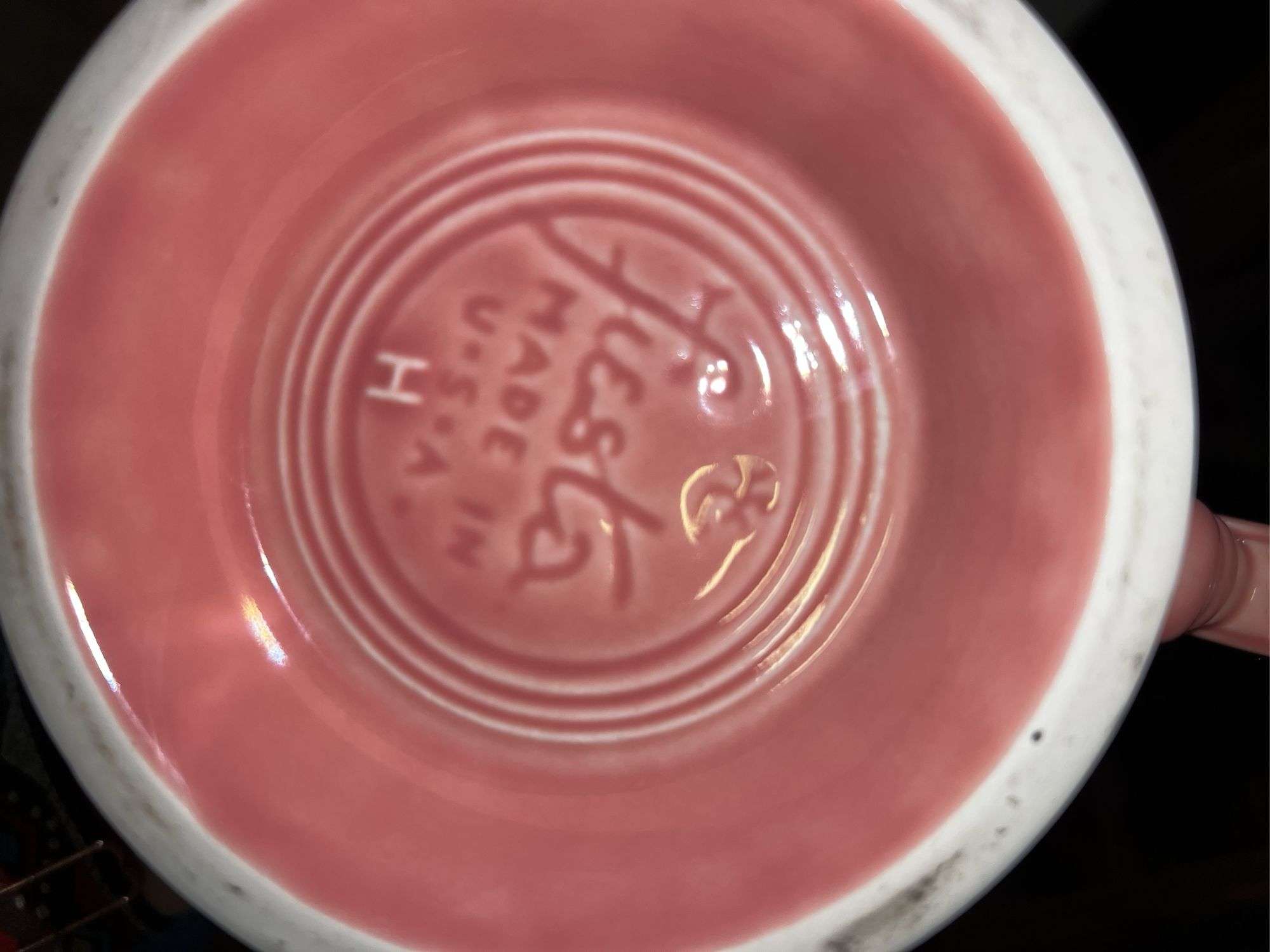 Homer Laughlin Fiesta Teapot and Unbranded Pink Ceramic Teapot