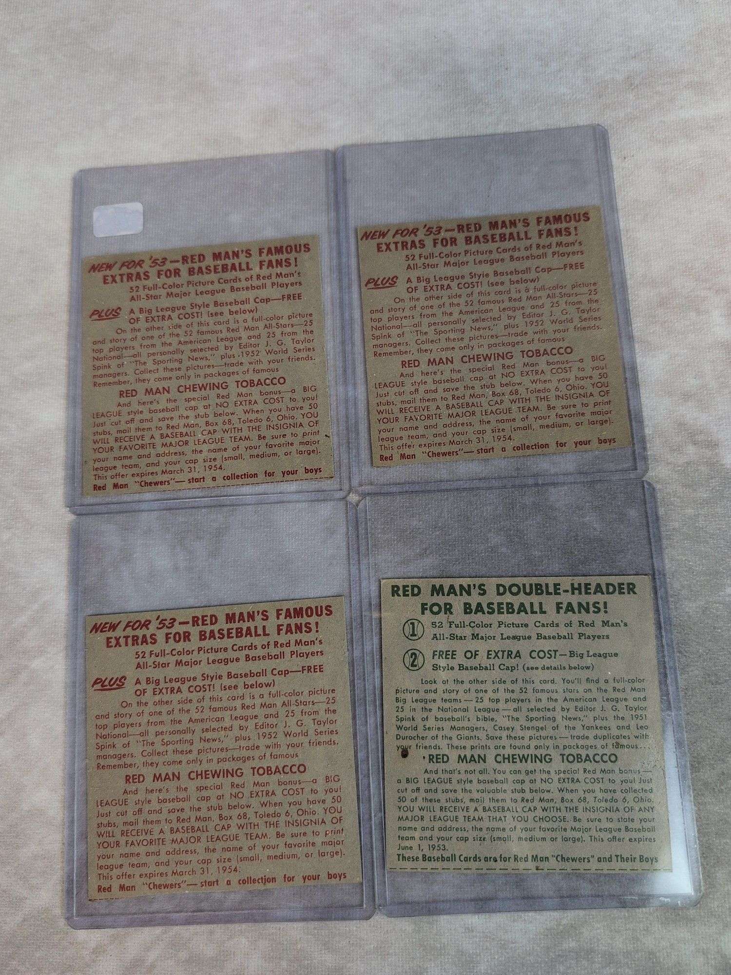 4- Card Redman Tobacco No Tabs