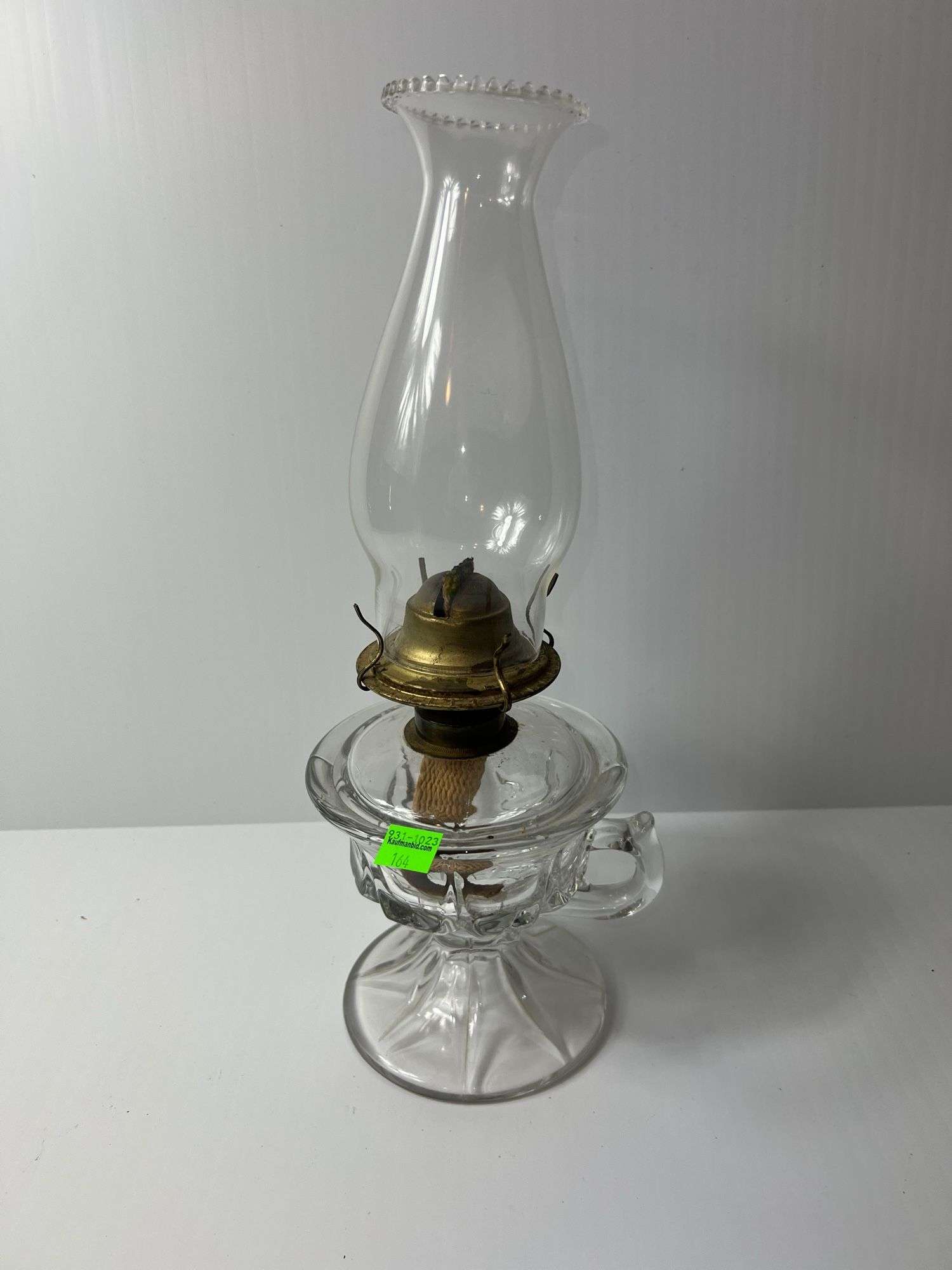 Vintage Clear Glass Oil Lamp
