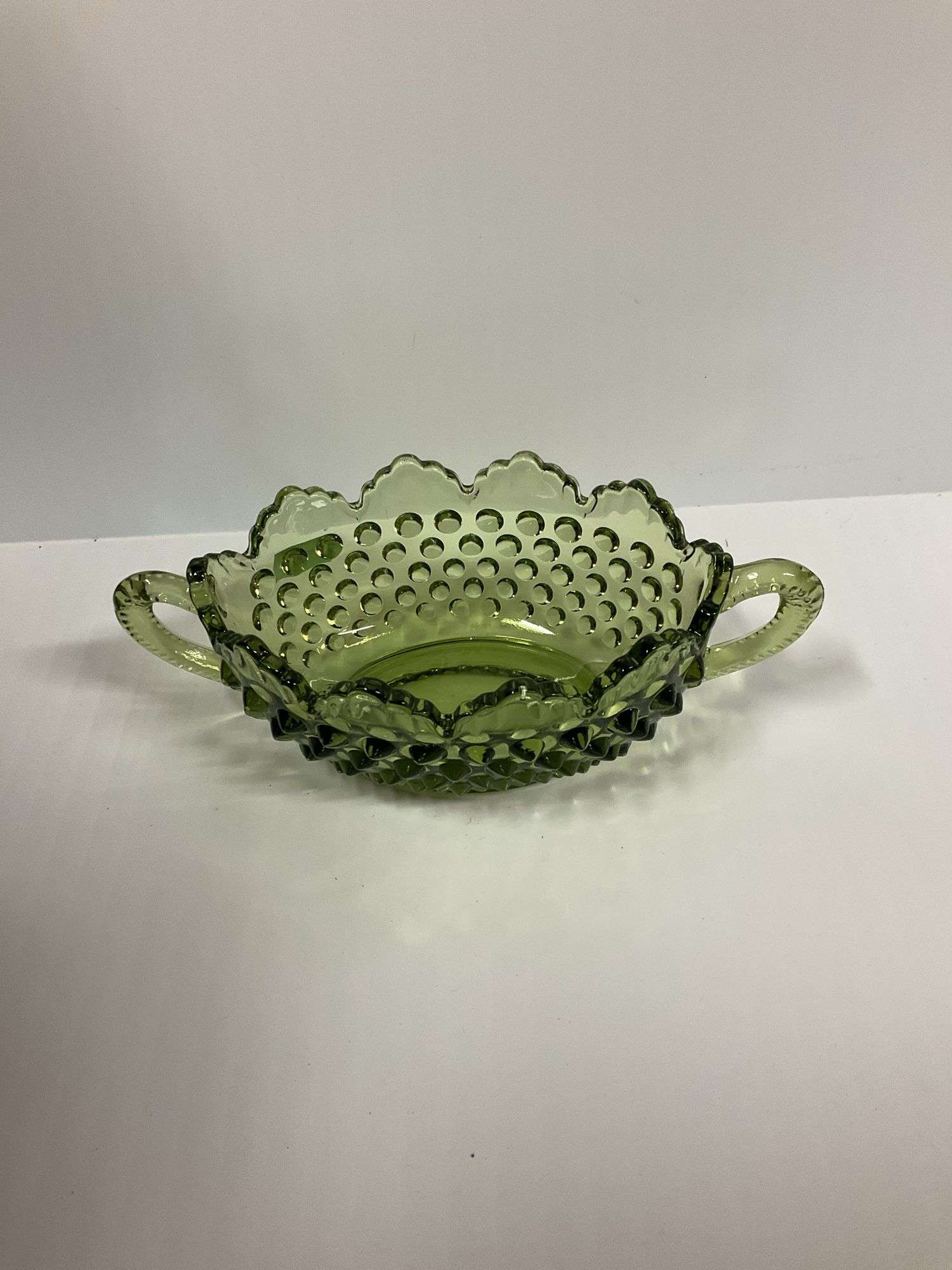 Fenton Colonial Green Glass Bowl