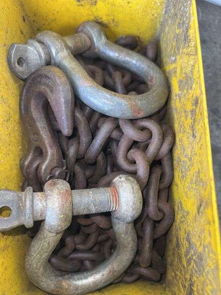 Silver Metal Ammo Crate w/ Chain and U-Hook