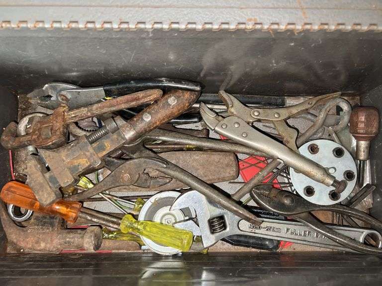 Craftsman Silver Metal Toolbox w/ Contents