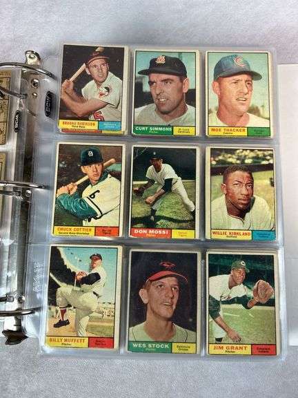 1961 Topps Baseball Cards - 509 of 587 w/ 35 High Numbers - All Cards Appear to be Trimmed
