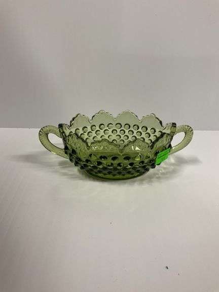 Fenton Colonial Green Glass Bowl