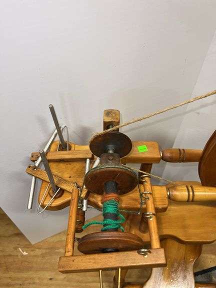 Vintage Wooden Spinning Wheel