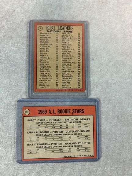 1969 Topps: Rollie Fingers, Bobby Bonds (Rookies) + Sutton, McCovey (2), Stottlemyre