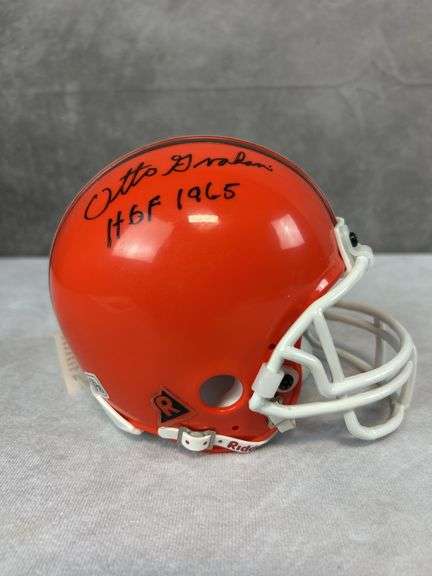 Otto Graham signed Cleveland Browns mini helmet, full JSA letter
