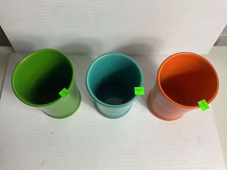 (3) Fiesta Vases