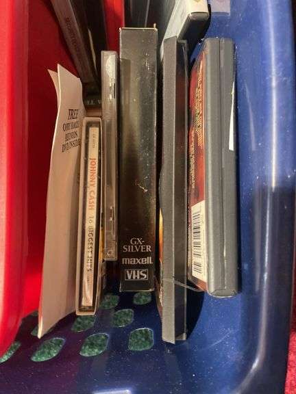Large lot of VHS tapes, CD’s and DVDs