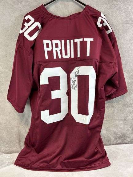Greg Pruitt - Oaklahoma signed jersey & mini helmet, both JSA