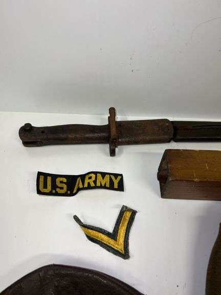 Vintage Military Hats and Machetes