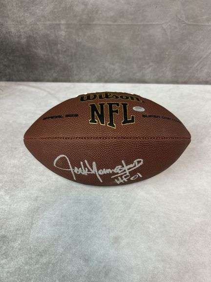 Jack Youngblood full size, signed football, Schwartz cert w/ case