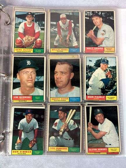 1961 Topps Baseball Cards - 509 of 587 w/ 35 High Numbers - All Cards Appear to be Trimmed