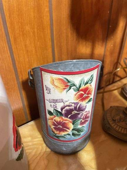 Large lot of decor including candleholder, (2) matching lamps, jug, small display case & more