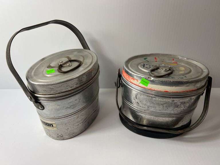 (2) Vintage Miner’s Lunch Pails