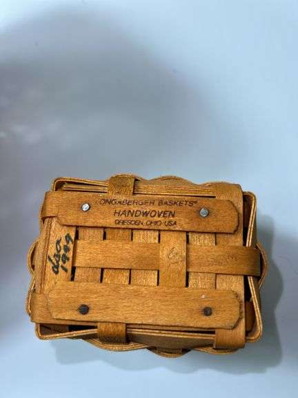(2) Longaberger Woven Baskets and (1) Workshop Woven Basket