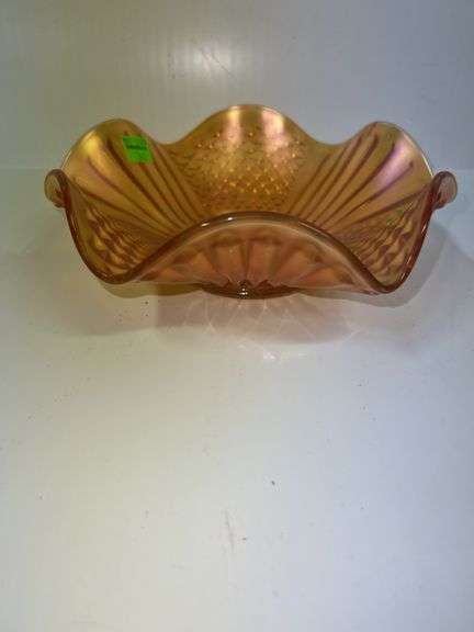 Marigold Carnival Glass Bowl