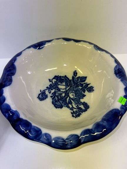 Blue Ironstone Pitcher and Basin