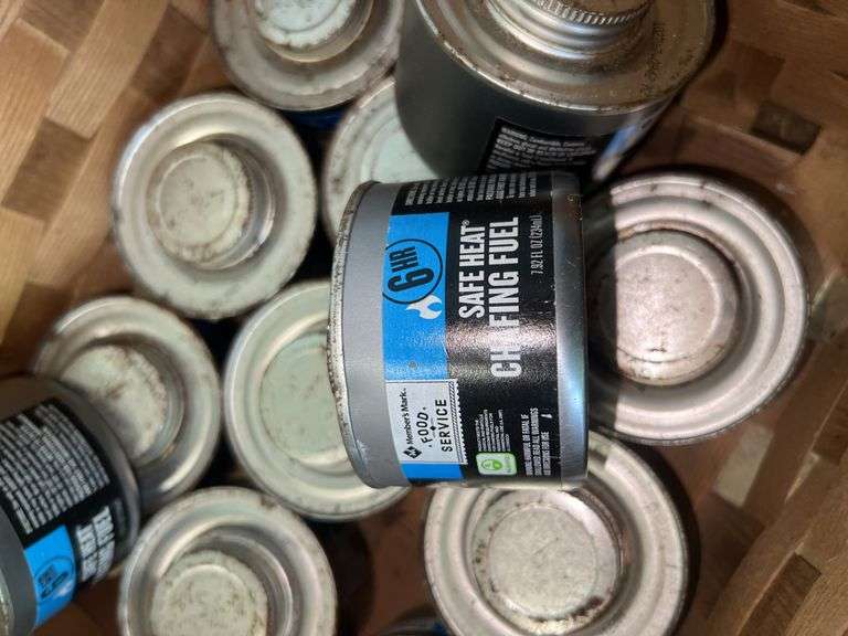 Basket of Sterno Cans