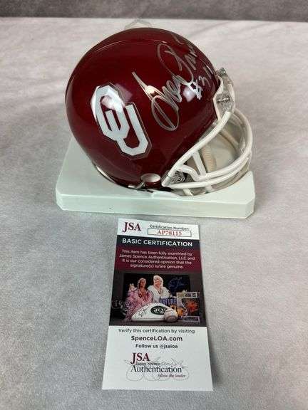 Greg Pruitt - Oaklahoma signed jersey & mini helmet, both JSA