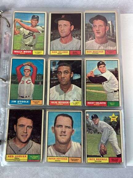 1961 Topps Baseball Cards - 509 of 587 w/ 35 High Numbers - All Cards Appear to be Trimmed