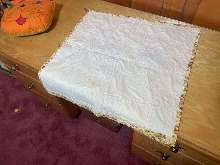 Assortment of mostly handmade quilts- some have missing pieces, tears and more