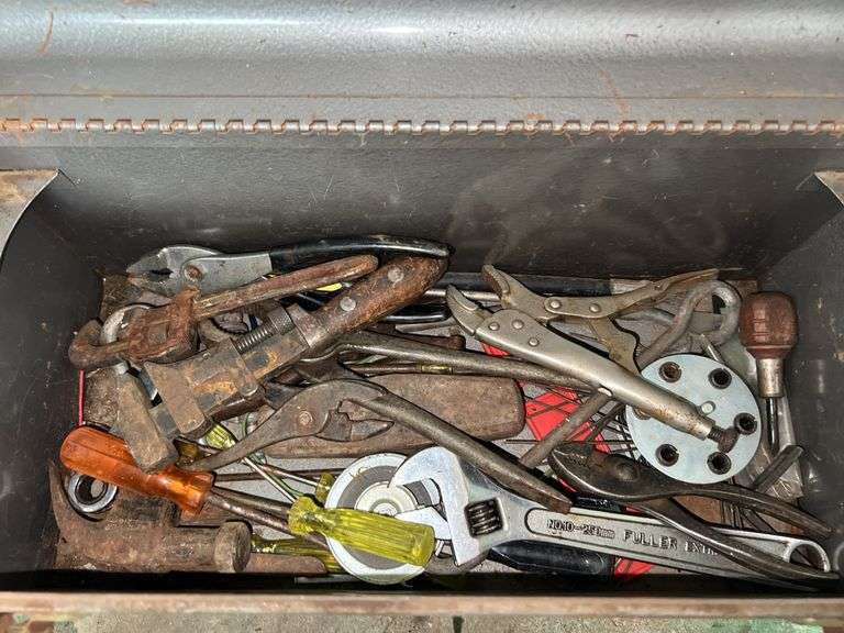 Craftsman Silver Metal Toolbox w/ Contents