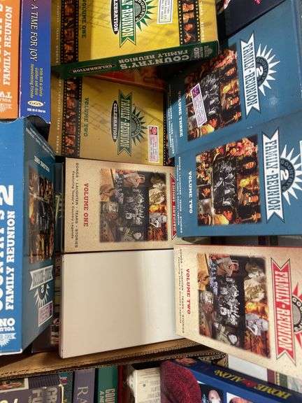 Large lot of VHS tapes, CD’s and DVDs