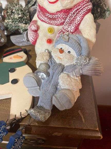 (2) boxes of Christmas items including figurines, lamp, musicals and more