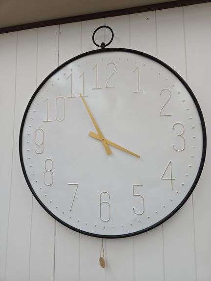 30" metal wall clock