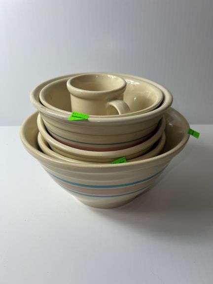 Vintage McCoy Ceramic Bowls and Coffee Cup