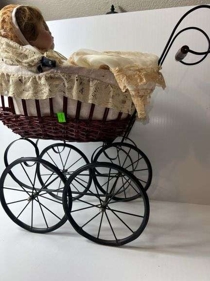 Vintage Baby Doll and Carriage