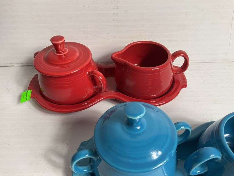 (2) Fiesta Ware Creamer Pitcher Sets