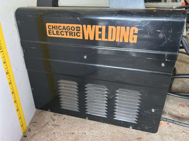Chicago Electric Flux Welder and Welding Gloves