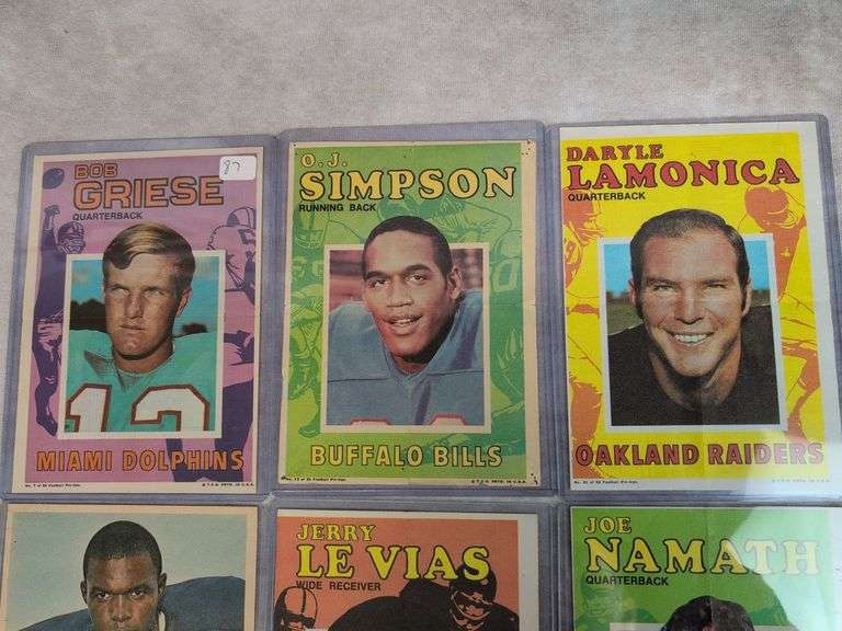 6- Card Football Oversized Vintage Player Posters