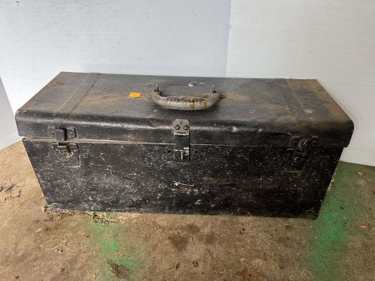 Black Metal Toolbox w/ Contents