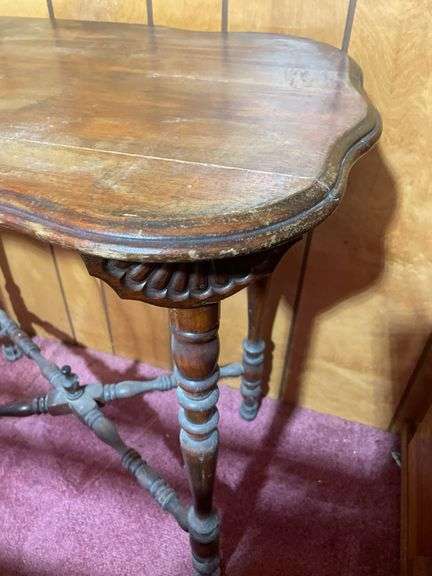 Wooden stand, quilt rack and sewing footstool