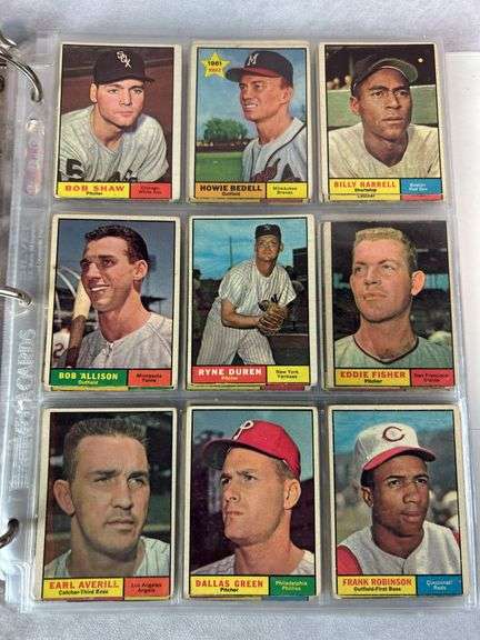 1961 Topps Baseball Cards - 509 of 587 w/ 35 High Numbers - All Cards Appear to be Trimmed