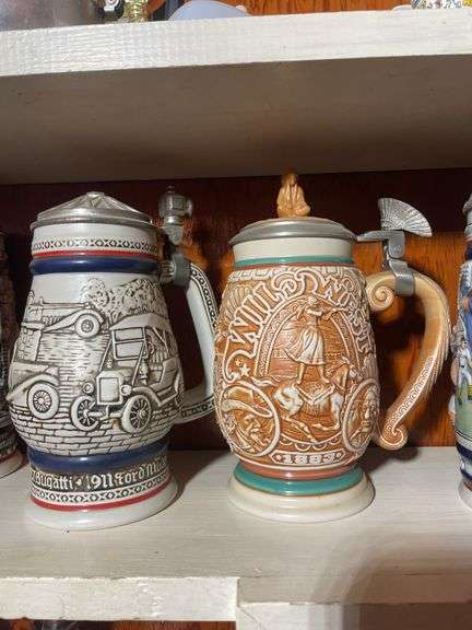 (4) German steins