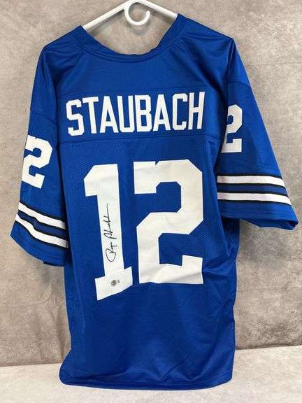 Roger Staubach signed Dallas Cowboys jersey, Beckett cert