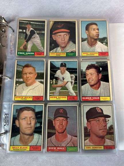1961 Topps Baseball Cards - 509 of 587 w/ 35 High Numbers - All Cards Appear to be Trimmed