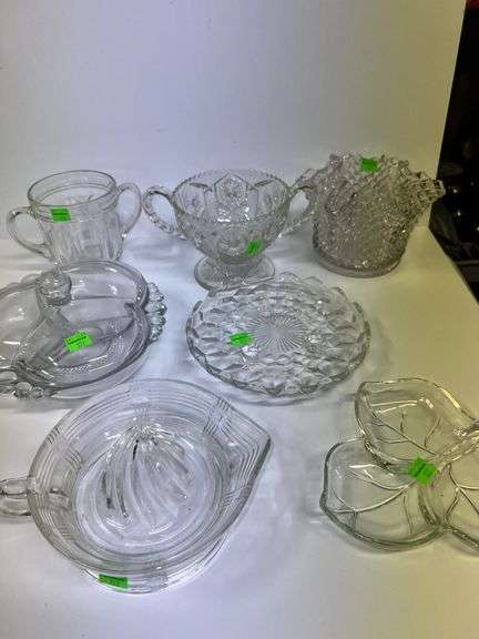 Assortment of Clear Glassware