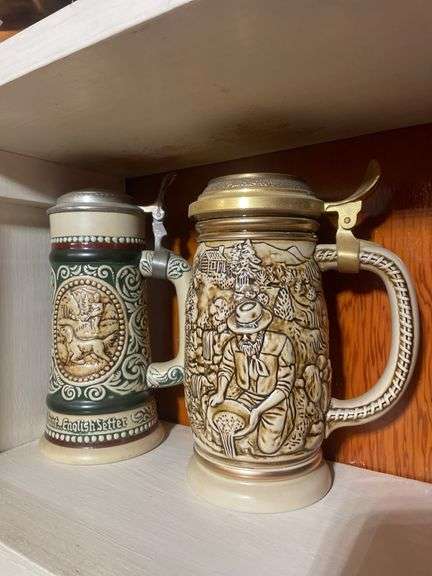 (4) German steins