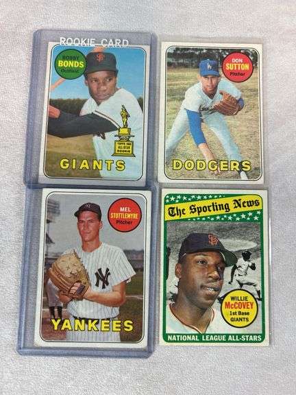 1969 Topps: Rollie Fingers, Bobby Bonds (Rookies) + Sutton, McCovey (2), Stottlemyre