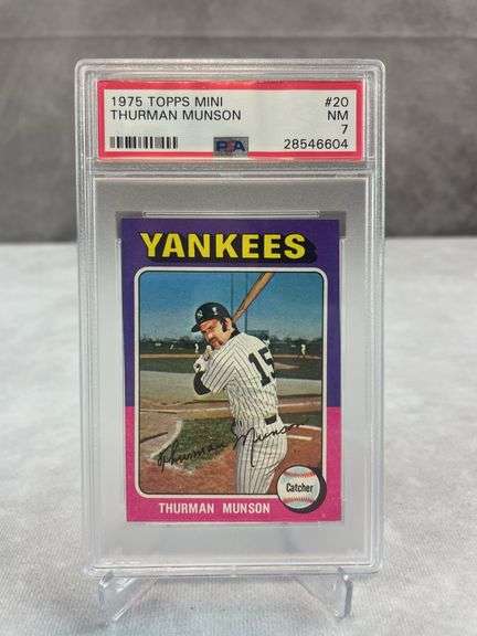 Thurman Munson 1975 Topps Mini #20 PSA 7