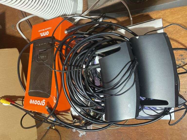 Kirby vacuum, air purifier, Sony VHS & DVD player, speakers and more