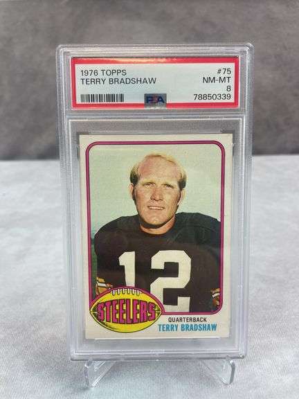 Terry Bradshaw 1976 Topps #75 PSA 8