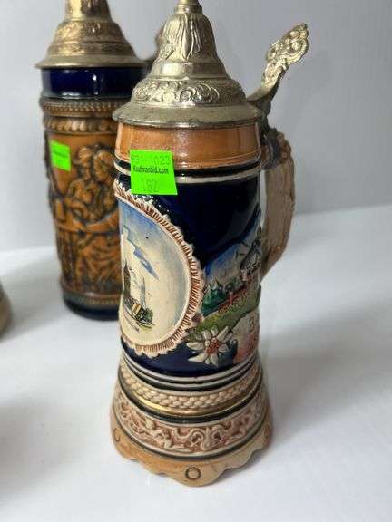 (4) Vintage Steins