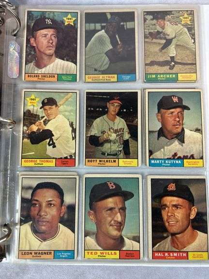 1961 Topps Baseball Cards - 509 of 587 w/ 35 High Numbers - All Cards Appear to be Trimmed