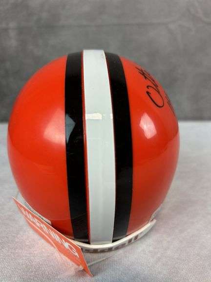 Otto Graham signed Cleveland Browns mini helmet, full JSA letter